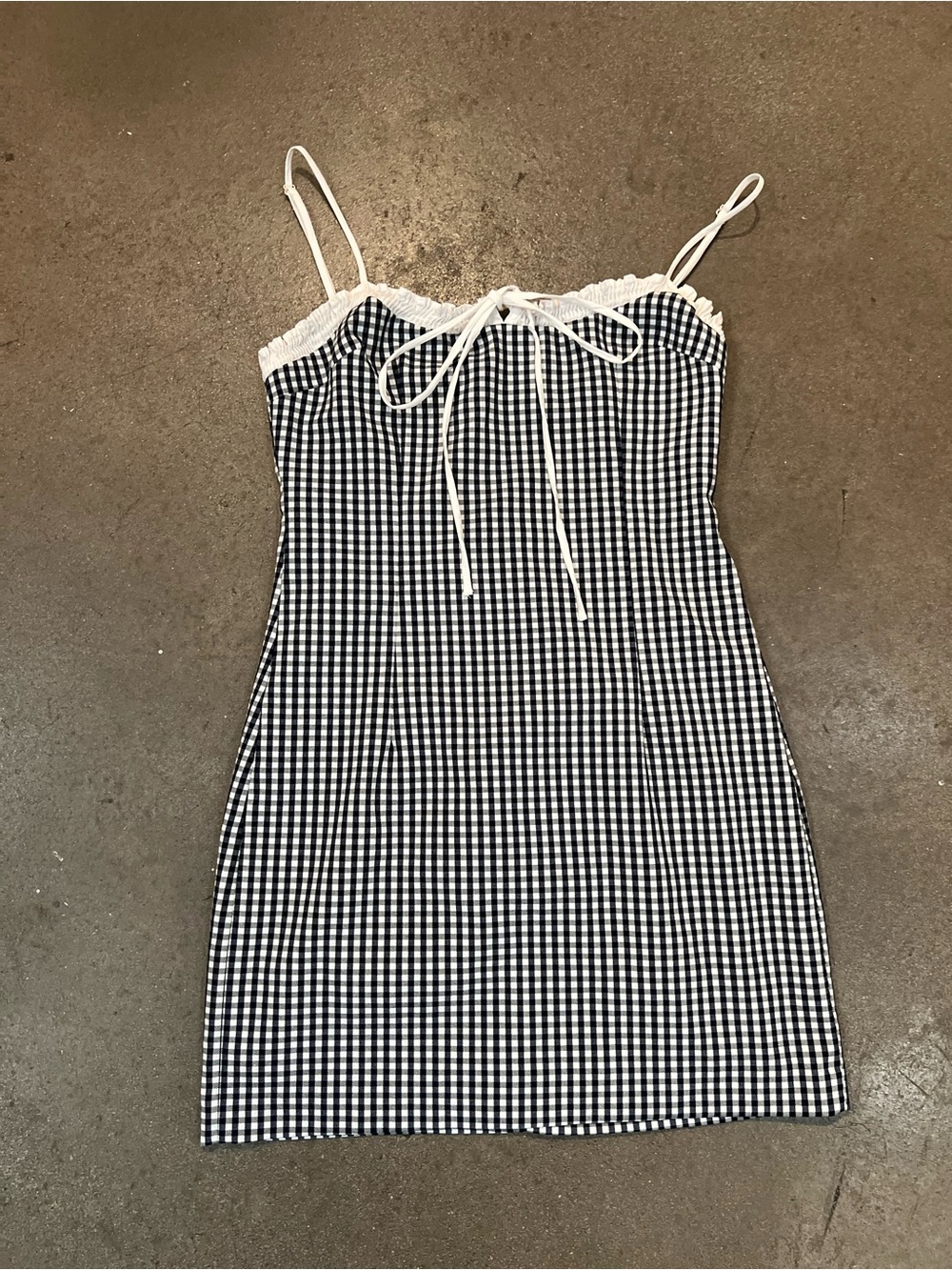 Zara Black and White Strappy Mini Dress